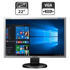 Монитор Б-класс Samsung SyncMaster 2243EW / 22" (1680x1050) TN / VGA, DVI + Кабели (VGA, DVI на выбор) и питания
