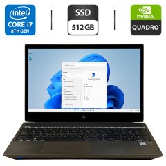 Мобильная рабочая станция Б-класс HP ZBook 15v G5 / 15.6" (1920x1080) IPS / Intel Core i7-8850H (6 (12) ядер по 2.6 - 4.3 GHz) / 32 GB DDR4 / 512 GB SSD / nVidia Quadro P600, 4 GB GDDR5, 128-bit / WebCam / Windows 11 Pro