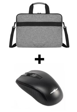 Сумка для ноутбука Ritar 15.6" Q130 Grey + Беспроводная мышь Maxxter Mr-420 Wireless Black