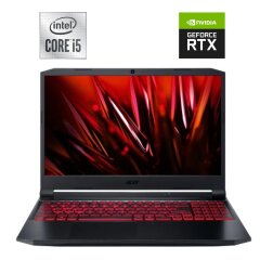 Игровой ноутбук Б-класс Acer Nitro 5 AN515-55-53E5 / 15.6" (1920x1080) IPS / Intel Core i5-10300H (4 (8) ядра по 2.5 - 4.5 GHz) / 16 GB DDR4 / 512 GB SSD / nVidia GeForce RTX 3050, 4 GB GDDR6, 128-bit / WebCam / Win 10 Home