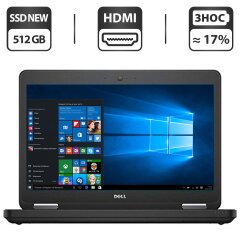 Ноутбук Б-класс Dell Latitude E5440 / 14" (1366x768) TN / Intel Core i3-4030U (2 (4) ядра по 1.9 GHz) / 8 GB DDR3 / 512 GB SSD NEW / Intel HD Graphics 4400 / WebCam / HDMI / Windows 10 Pro