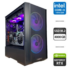 Сборка под заказ: новый игровой Lian Li LanCool 216 RGB Black Tower / Intel Core i5-14600KF (14 (20) ядра по 2.6 - 5.3 GHz) / 32 GB DDR5 / 4000 GB SSD M.2 / nVidia GeForce RTX 4070 Ti, 12 GB GDDR6X, 192-bit / HDMI / 850W