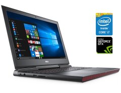 Игровой ноутбук Б-класс Dell Inspiron 15 Gaming 7567 / 15.6" (1920x1080) TN / Intel Core i7-7820HQ (4 (8) ядра по 2.9 - 3.9 GHz) / 16 GB DDR4 / 512 GB SSD / nVidia GeForce GTX 1050, 4 GB GDDR5, 128-bit / WebCam / Win 10 Home