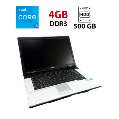 Ноутбук Fujitsu Lifebook E751 / 15.6" (1600x900) TN / Intel Core i5-2410M (2 (4) ядра по 2.3 - 2.9 GHz) / 4 GB DDR3 / 500 GB HDD / Intel HD Graphics 3000 / WebCam / Без Акб