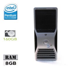 DELL Precision 390 Tower / Intel Pentium Dual-Core E6600 (2 ядра по 3.06GHz) / 8GB DDR2 / 160GB HDD / БП 375W