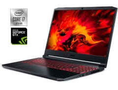 Игровой ноутбук Acer Nitro 5 AN515-55 / 15.6" (1920x1080) IPS / Intel Core i7-10750H (6 (12) ядер по 2.6 - 5.0 GHz) / 16 GB DDR4 / 512 GB SSD M.2 / nVidia GeForce GTX 1650 Ti, 4 GB GDDR6, 128-bit / WebCam / Win 11 Home