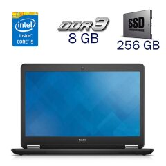 Ультрабук Б класс Dell Latitude E7450 / 14" (1366x768) TN / Intel Core i5-5300U (2 (4) ядра по 2.3 - 2.9 GHz) / 8 GB DDR3 / 256 GB SSD / Intel HD Graphics 5500 / WebCam