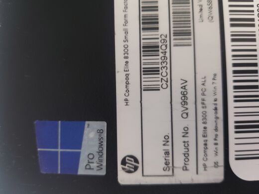 HP Compaq Elite 8300 SFF / Intel Core i5-3470 (4 ядра по 3.2 - 3.6 GHz) / 8 GB DDR3 / 120 GB SSD new + 500 GB HDD / USB 3.0 / DVD-RW