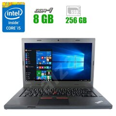 Ноутбук Lenovo ThinkPad L470 / 14" (1920x1080) IPS / Intel Core i5-7200U (2 (4) ядра по 2.5 - 3.1 GHz) / 8 GB DDR4 / 256 GB SSD / Intel HD Graphics 620 / WebCam