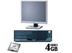 Fujitsu E5731 SFF / Intel C2D E7500 (2 ядра по 2.93GHZ) / 4GB DDR3 / 500 GB HDD + монитор Fujitsu B19-5 / 19' / 1280x1024 / DVI, VGA / встроенные колонки