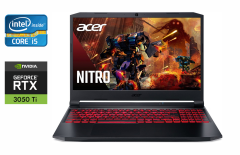 Игровой ноутбук Б-класс Acer Nitro 5 AN515-57 / 15.6" (1920x1080) IPS / Intel Core i5-11400H (6 (12) ядер по 2.7 - 4.5 GHz) / 16 GB DDR4 / 512 GB SSD / nVidia GeForce RTX 3050 Ti, 4 GB GDDR6, 128-bit / WebCam / HDMI