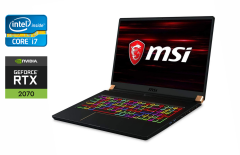 Игровой ноутбук Б-класс MSI MS-17G1 / 17.3" (1920x1080) IPS / Intel Core i7-9750H (6 (12) ядер по 2.6 - 4.5 GHz) / 16 GB DDR4 / 512 GB SSD / nVidia GeForce RTX 2070, 8 GB GDDR6, 256-bit / WebCam / Windows 10