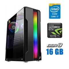 Игровой ПК Tower / Intel Core i7-2600K (4 (8) ядра по 3.4 - 3.8 GHz) / 16 GB DDR3 / 240 GB SSD / nVidia GeForce GTX 1070 Ti, 8 GB GDDR5, 256-bit / 600W