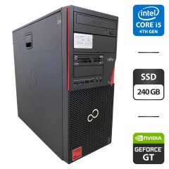 Комп'ютер Fujitsu Esprimo P720 E90 Tower / Intel Core i5-4690 (4 ядра по 3.5 - 3.9 GHz) / 16 GB DDR3 / 240 GB SSD / nVidia GeForce GT 730, 2 GB GDDR5, 64-bit / DVD-ROM