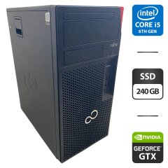 Компьютер Fujitsu Esprimo P757 E90 Tower / Intel Core i5-6600K (4 ядра по 3.5 - 3.9 GHz) / 16 GB DDR4 / 256 GB SSD / nVidia GeForce GTX 750, 2 GB GDDR5, 128-bit
