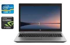 Мобильная рабочая станция Б-класс HP ZBook 15 G5 / 15.6" (1920x1080) IPS / Intel Core i7-8850H (6 (12) ядра по 2.6 - 4.3 GHz) / 16 GB DDR4 / 512 GB SSD / nVidia Quadro P1000, 4 GB GDDR5, 256-bit / WebCam / TouchID