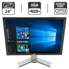 Монитор Dell 2408WFP / 24" (1920x1200) TN / VGA, DVI, HDMI, DisplayPort, USB-Hub / VESA 100x100 / Кабель питания