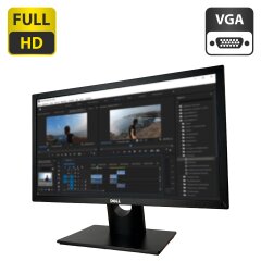 Монитор Dell E2216HV Black / 22" (1920x1080) TN / VGA / VESA 100x100 + Кабели (VGA и питания) в комплекте