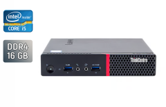 Неттоп Lenovo ThinkCentre M900 Tiny / Intel Core i5-6500T (4 ядра по 2.5 - 3.1 GHz) / 16 GB DDR4 / 256 GB SSD / Intel HD Graphics 530 / HDMI