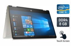 Ноутбук-трансформер Б-клас HP Pavilion x360m 14m-dn0003dx / 14" (1920x1080) IPS Touch / Intel Core i5-8265U (4 (8) ядра по 1.6 - 3.9 GHz) / 8 GB DDR4 / 256 GB SSD / Intel UHD Graphics 620 / WebCam / TouchID / Windows 10