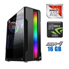 Новий ігровий ПК Tower / AMD A12-9800E (4 ядра по 3.1 - 3.8 GHz) / 16 GB DDR4 / 240 GB SSD / nVidia GeForce GTX 1650, 4 GB GDDR5, 128-bit / 500W