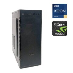 Рабочая станция Vinga CS115-450W Tower / 2x Intel Xeon Gold 6126 (12 (24) ядра по 2.6 - 3.7 GHz) / 48 GB DDR4 / 256 GB SSD M.2 / nVidia Quadro M2000, 4 GB GDDR5, 128-bit