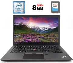 Ультрабук Lenovo ThinkPad T470s / 14" (1920x1080) IPS / Intel Core i5-6300U (2 (4) ядра 2.4 - 3.0 GHz) / 8 GB DDR4 / 256 GB SSD / Intel HD Graphics 520 / WebCam / HDMI