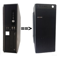 Замена компактного корпуса (SFF) на новый стандартный (Tower)