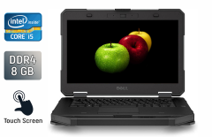 Защищенный ноутбук Dell Rugged Latitude 5414 / 14" (1920x1080) IPS Touch / Intel Core i5-6300U (2 (4) ядра по 2.4 - 3.0 GHz) / 8 GB DDR4 / 240 GB SSD / Intel HD Graphics 520 / WebCam / TouchID / Windows 10