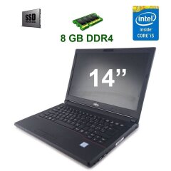 Ноутбук Fujitsu LifeBook E546 / 14" (1920x1080) IPS / Intel Core i5-6200U (2 (4) ядра по 2.3 - 2.8 GHz) / 8 GB DDR4 / 240 GB SSD / Intel HD Graphics 520 