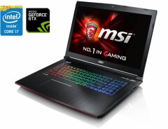 Игровой ноутбук MSI GE72 2QF Apache Pro / 17.3" (1920x1080) IPS / Intel Core i7-5700HQ (4 (8) ядра по 2.7 - 3.5 GHz) / 16 GB DDR3 / 128 GB SSD + 1000 GB HDD / nVidia GeForce GTX 970M, 3 GB GDDR5, 192-bit / WebCam / DVD-ROM / Win 10 Home