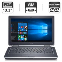 Ноутбук Б-клас Dell Latitude E6330 / 13.3" (1366x768) TN / Intel Core i5-3320M (2 (4) ядра по 2.6 - 3.3 GHz) / 4 GB DDR3 / 320 GB HDD / Intel HD Graphics 4000 / DVD-ROM / VGA + Мишка у подарунок