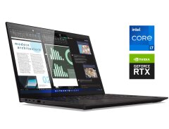 Игровой ультрабук Б-класс Lenovo ThinkPad X1 Extreme Gen 5 / 16" (2560x1600) IPS / Intel Core i7-12700H (14 (20) ядер по 3.5 - 4.7 GHz) / 16 GB DDR5 / 512 GB SSD NVMe / nVidia GeForce RTX 3050 Ti, 4 GB GDDR6, 128-bit / WebCam