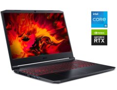 Игровой ноутбук Б-класс Acer Nitro 5 / 15.6" (1920x1080) IPS / Intel Core i5-11400H (6 (12) ядер по 2.7 - 4.5&nbsp;GHz) / 16 GB DDR4 / 512 GB SSD M.2 / nVidia GeForce RTX 3050, 4 GB GDDR6, 128-bit / WebCam / Win 11 + беспроводная мышь