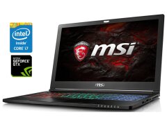 Игровой ноутбук Б-класс MSI GS63VR 7RG Stealth Pro / 15.6" (1920x1080) IPS / Intel Core i7-7700HQ (4 (8) ядра по 2.8 - 3.8 GHz) / 32 GB DDR4 / 512 GB SSD / nVidia GeForce GTX 1060, 6 GB GDDR5, 192-bit / WebCam