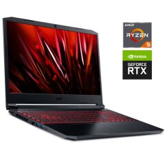 Игровой ноутбук Acer Nitro 5 AN515-41 / 17.3" (1920x1080) IPS / AMD Ryzen 5 5600H (6 (12) ядер по 3.0 - 4.2 GHz) / 32 GB DDR4 / 512 GB SSD M.2 / nVidia GeForce RTX 3070, 8 GB GDDR6, 256-bit / WebCam / Win 11