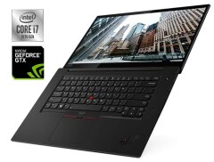 Игровой ультрабук Б-класс Lenovo ThinkPad X1 Extreme Gen 3 / 15.6" (3840x2160) IPS / Intel Core i7-10850H (6 (12) ядер по 2.7 - 5.1 GHz) / 16 GB DDR4 / 512 GB SSD NVMe / nVidia GeForce GTX 1650 Max-Q, 4 GB GDDR6, 128-bit / WebCam
