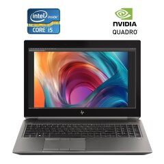 Мобильная рабочая станция HP ZBook 15 G6 / 15.6" (1920x1080) IPS / Intel Core i5-9300H (4 (8) ядра по 2.4 - 4.1 GHz) / 16 GB DDR4 / 512 GB SSD NVMe / nVidia Quadro T1000, 4 GB GDDR5, 128-bit / WebCam / Win 11 Pro