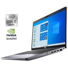 Мобильная рабочая станция Б-класс Dell Precision 3551 / 15.6" (1920x1080) IPS / Intel Core i7-10750H (6 (12) ядер по 2.6 - 5.0 GHz) / 16 GB DDR4 / 256 GB SSD / nVidia Quadro P620, 4 GB GDDR5, 128-bit / Win 10 Pro