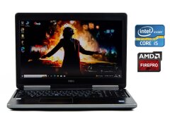 Мобильная рабочая станция Б-класс Dell Precision 7510 / 15.6" (1920x1080) IPS / Intel Core i5-6300HQ (4 ядра по 2.3 - 3.2 GHz) / 8 GB DDR4 / 256 GB SSD / AMD FirePro W5170M, 2 GB GDDR5, 128-bit / WebCam