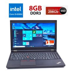 Ноутбук Lenovo ThinkPad L560 / 15.6" (1920x1080) TN / Intel Core i5-6300U (2 (4) ядра по 2.4 - 3.0 GHz) / 8 GB DDR3 / 256 GB SS / Intel HD Graphics 520 / WebCam