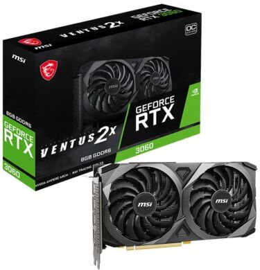 Дискретная видеокарта nVidia GeForce RTX 3060, 12 GB GDDR6, 192-bit / DisplayPort, HDMI