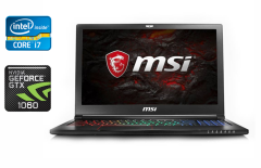 Игровой ноутбук Б-класс MSI GS63 Stealth 8RE / 15.6" (1920x1080) IPS / Intel Core i7-8750H (6 (12) ядер по 2.2 - 4.1 GHz) / 16 GB DDR4 / 512 GB SSD / nVidia GeForce GTX 1060, 6 GB GDDR5, 192-bit / WebCam / HDMI