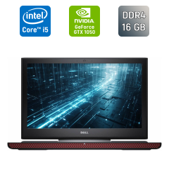 Ігровий ноутбук Dell Inspiron 15 7000 / 15.6" (1920x1080) IPS / Intel Core i5-7300HQ (4 ядра по 2.5 - 3.5 GHz) / 16 GB DDR4 / 512 GB SSD / nVidia GeForce GTX 1050, 4 GB GDDR5, 128-bit / WebCam / HDMI