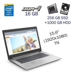 Ігровий ноутбук Lenovo 330-15IKB / 15.6" (1920x1080) TN / Intel Core i5-8300H (4 (8) ядра по 2.3 - 4.0 GHz) / 16 GB DDR4 / 256 GB SSD+1000 GB HDD / nVidia GeForce GTX 1050, 4 GB GDDR5, 128-bit / WebCam
