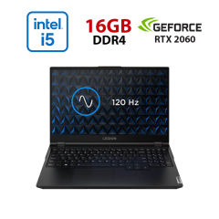 Ігровий ноутбук Lenovo Legion 5 15IMH05H / 15.6" (1920x1080) IPS / Intel Core i5-10300H (4 (8) ядер по 2.5 - 4.5 GHz) / 16 GB DDR4 / 480 GB SSD / nVidia GeForce RTX 2060, 6 GB GDDR6, 192-bit / WebCam
