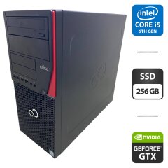 Компьютер Fujitsu Esprimo P756 E90 Tower / Intel Core i5-6500 (4 ядра по 3.2 - 3.6 GHz) / 16 GB DDR4 / 256 GB SSD / nVidia GeForce GTX 745, 2 GB GDDR3, 128-bit / DVD-ROM