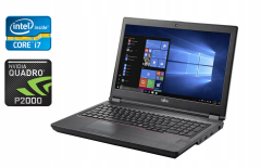 Мобільна робоча станція Fujitsu Celsius H780 / 15.6" (1920x1080) IPS / Intel Core i7-8750H (6 (12) ядер по 2.2 - 4.1 GHz) / 16 GB DDR4 / 512 GB SSD / nVidia Quadro P2000, 4 GB GDDR5, 128-bit / WebCam / Fingerprint