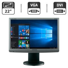 Монитор Б-класс Samsung SyncMaster 2243WM / 22" (1680x1050) TN / VGA, DVI / Встроенные колонки 1x 1W / VESA 100x100 + Кабели (VGA и питания) в комплекте
