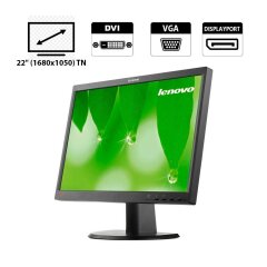 Монитор Lenovo LT2252p / 22" (1680x1050) TN WLED / VGA, DVI, DP, Audio Port